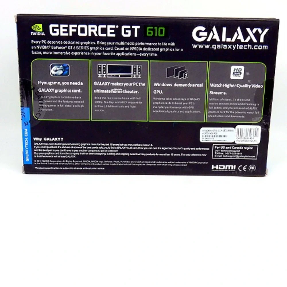 NVIDIA GT610 Apple Mac Pro compatible 1GB Video Card BRAND NEW IN BOX
